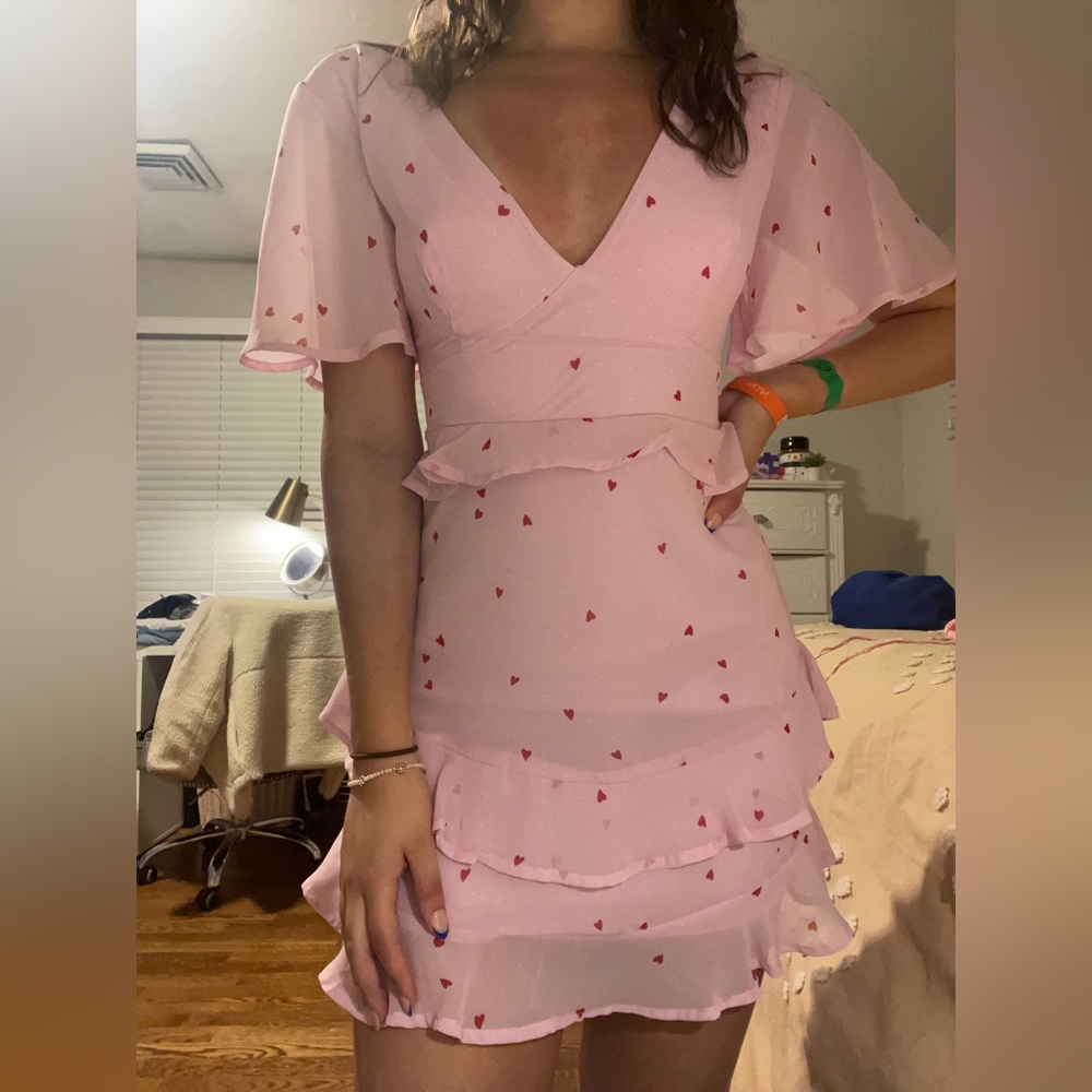Frilly Heart Mini Dress - B.Darlin